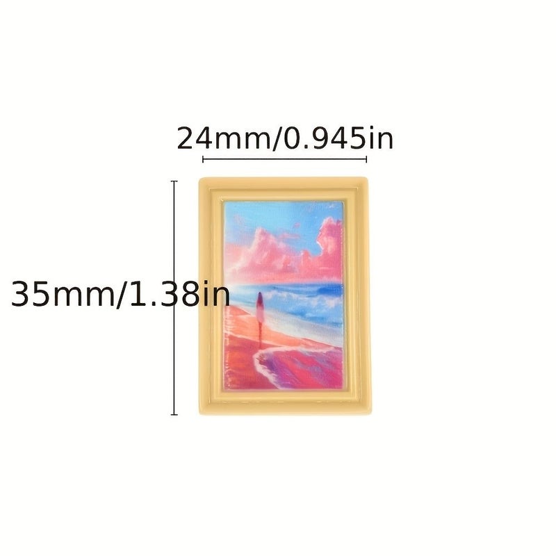 15 Pcs DIY Resin Photo Frame Model Ornament Dollhouse Accessory Jewelry Decoration Gift For Family Friends Desktop Decor Holiday Craft - Image 3