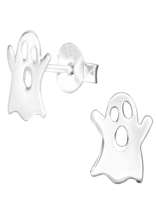 آيسروز أقراط مرصعة على شكل أشباح من الفضة الإسترليني عيار 925 (خالية من النيكل) - Image 1