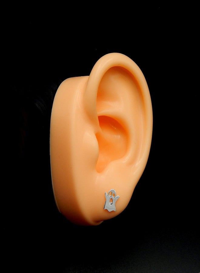 آيسروز أقراط مرصعة على شكل أشباح من الفضة الإسترليني عيار 925 (خالية من النيكل) - Image 3