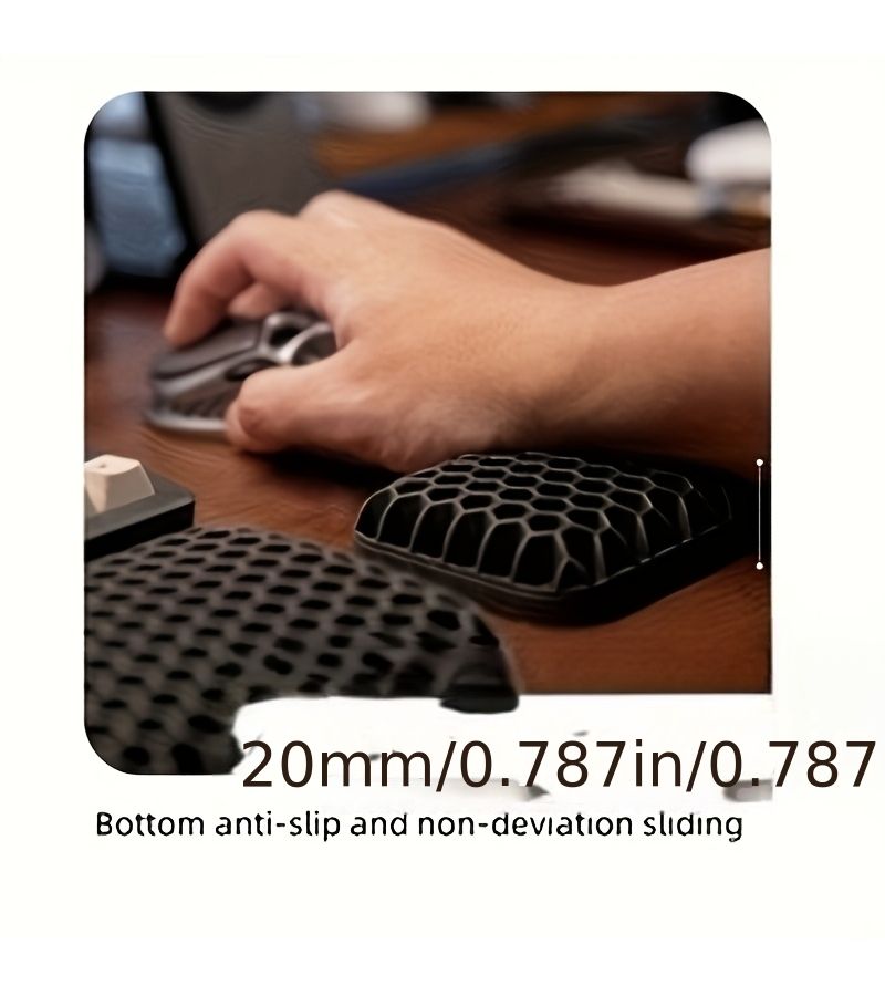 TPE G108 Keyboard Wrist Rest Purple Ultra Soft Ergonomic Mouse Hand Rest Pad For Office Gaming High Elastic Anti Slip Breathable Washable - Image 2
