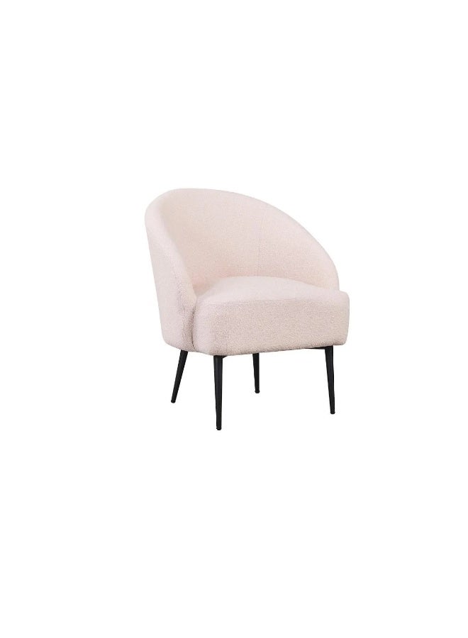 Baity Elegant seating chair in boucle fabric - beige - Image 2