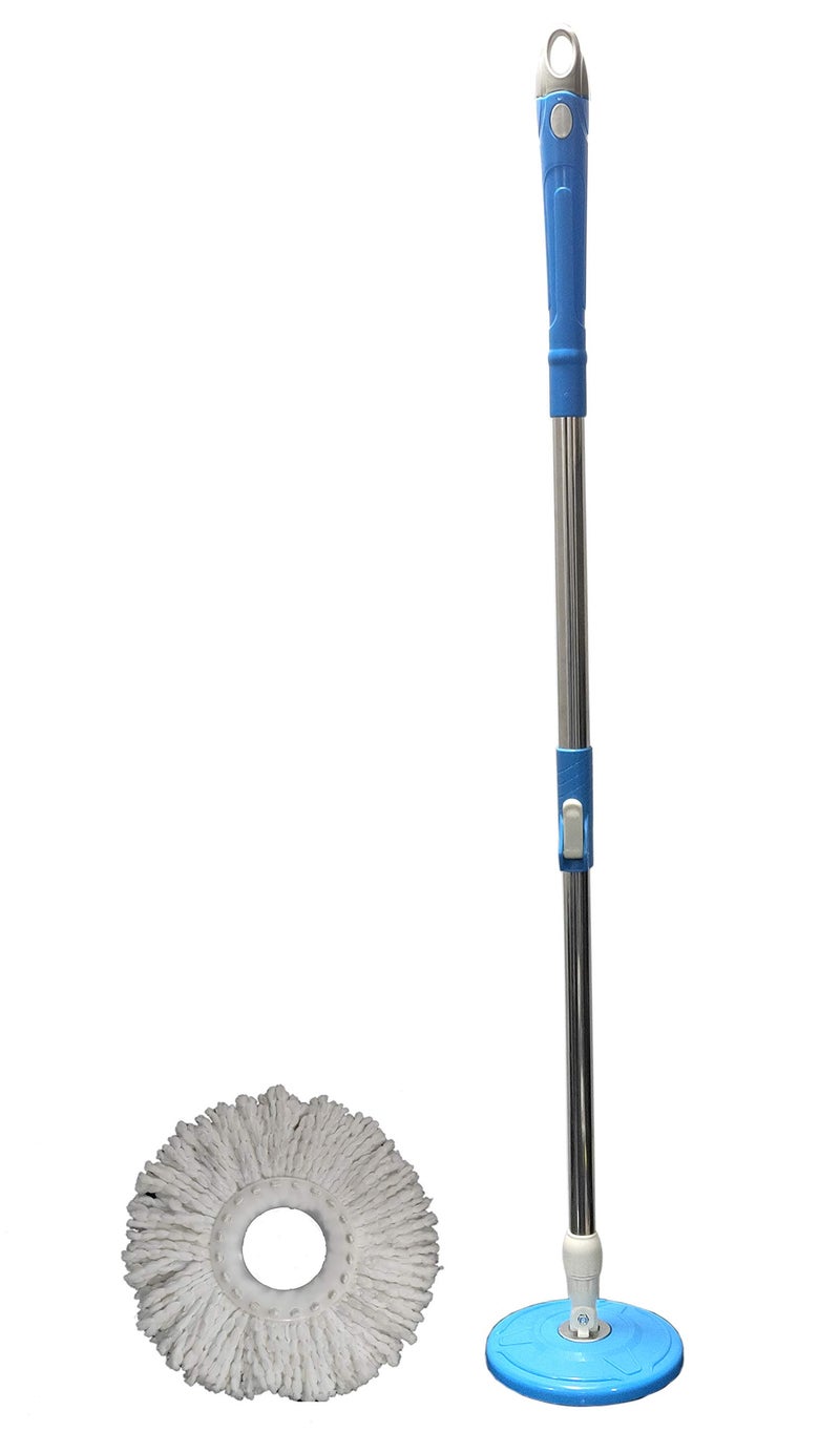 Whitecloud Transforming Homes® 360 Spin Mop Stick with 1 Microfiber Head (Color Blue) - Image 1