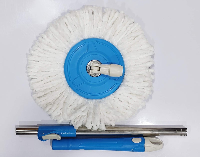 Whitecloud Transforming Homes® 360 Spin Mop Stick with 1 Microfiber Head (Color Blue) - Image 2