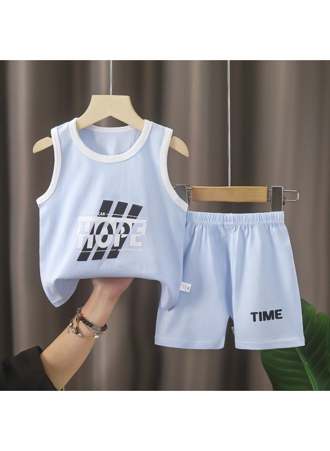Children's Vest Suit Summer Cotton New Boys And Girls Thin Summer Baby Clothing Children's Clothing Exclusive