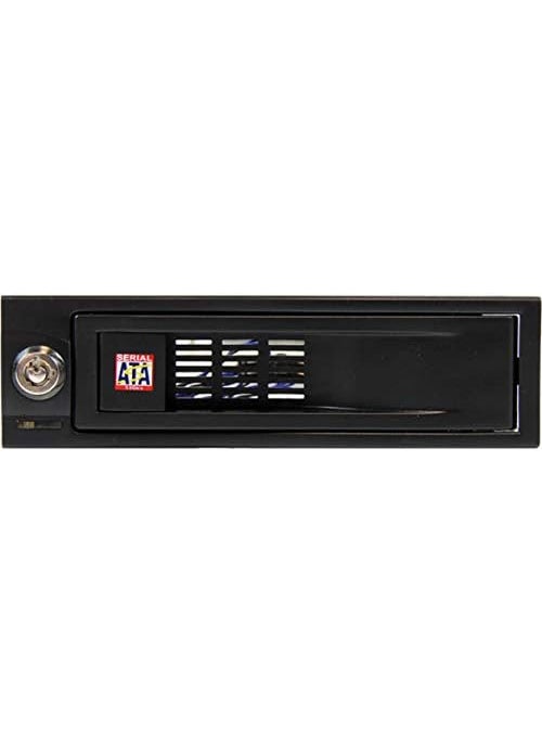 StarTech StarTechcom 525in Trayless Hot Swap Mobile Rack for 35in Hard Drive  Internal SATA Backplane Enclosure  Lockable drive bay  TAA HSB100SATBK  - Image 2