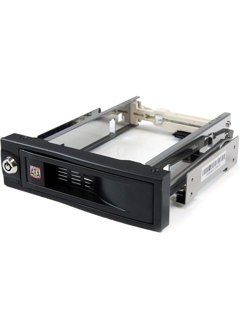 StarTechcom 525in Trayless Hot Swap Mobile Rack for 35in Hard Drive  Internal SATA Backplane Enclosure  Lockable drive bay  TAA HSB100SATBK