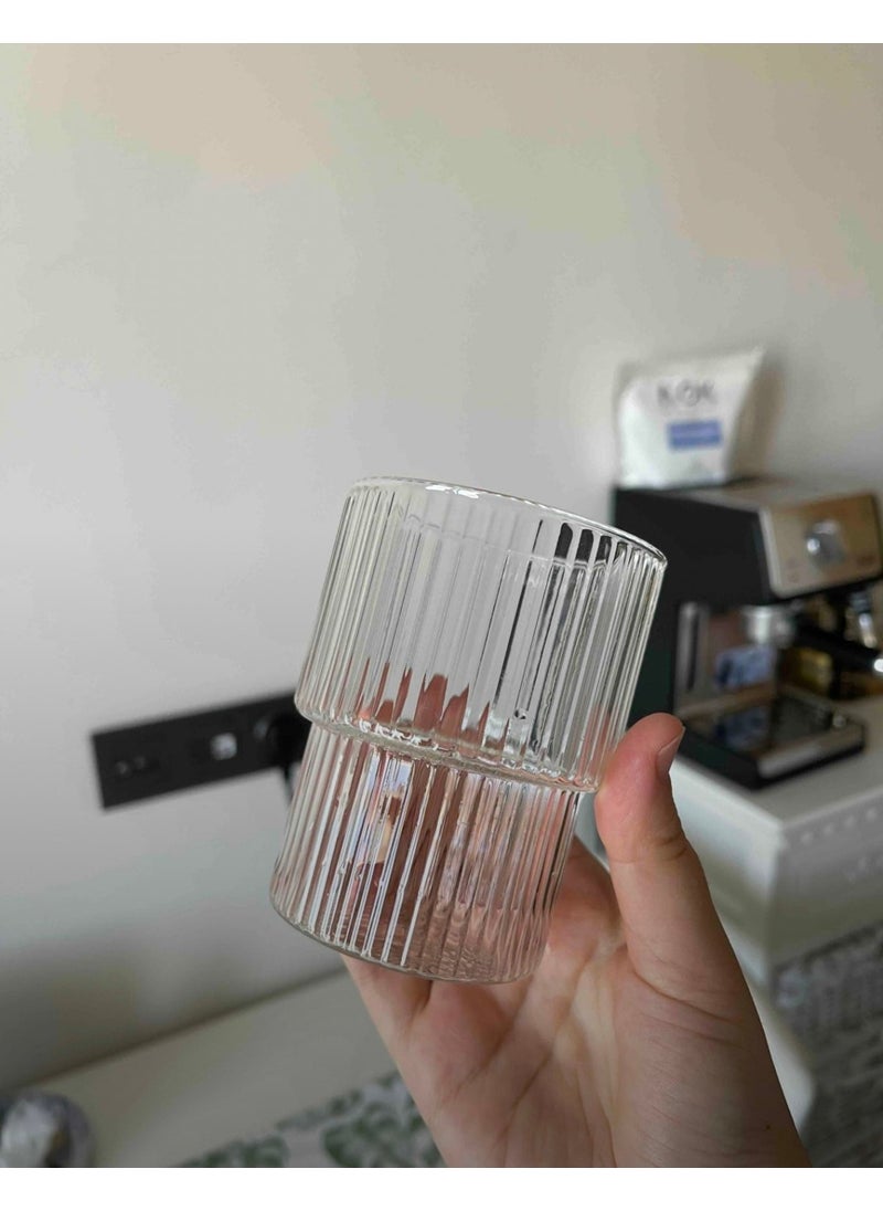 Knittingtr - 300 ml Heat Resistant Origami Style Cup | Coffee and Presentation Glass | Borosilicate Glass 300 ml - Image 1