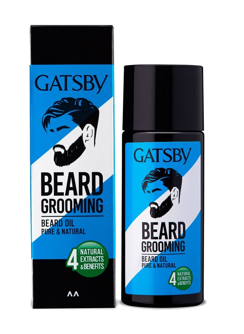 GATSBY Gatsby Beard Oil - Pure and Natural Non-Sticky and Quick Absorbing Pleasant Fragrance Helps Beard Growth Better Growth and Thicker Beard Multipurpose Oil for Beard and Hair Natural Extracts 50ml  - Image 2