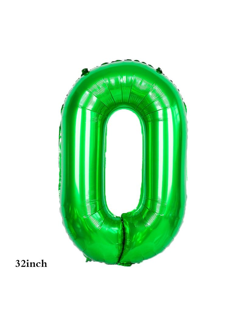 DecoLoral DECOR ME Football Soccer Birthday Decorations, Confetti, Soccer Ball Number Balloon, Latex football balloon, Soccer foil Balloon, Green Balloon for Soccer Themed Celebration No 0 - Image 2