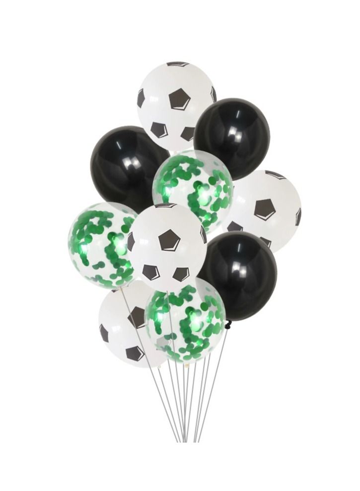DecoLoral DECOR ME Football Soccer Birthday Decorations, Confetti, Soccer Ball Number Balloon, Latex football balloon, Soccer foil Balloon, Green Balloon for Soccer Themed Celebration No 0 - Image 3