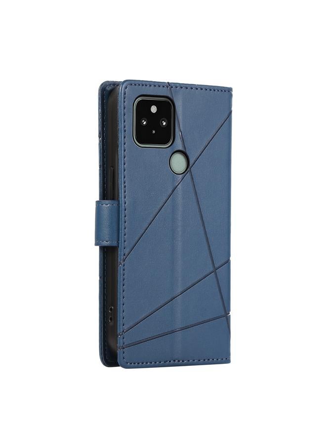 Zaboon Case For Google Pixel 5 PU Genuine Leather Texture Embossed Line Phone Case - Image 3