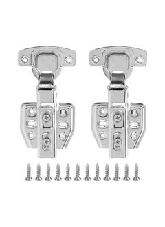 Thoraya 2Pcs Cabinet Hinges Stainless Steel 2.0mm Thick 105‑110° Opening Mute Muffler Close Hinges for Kitchen BathroomMiddle Bend  - Image 1