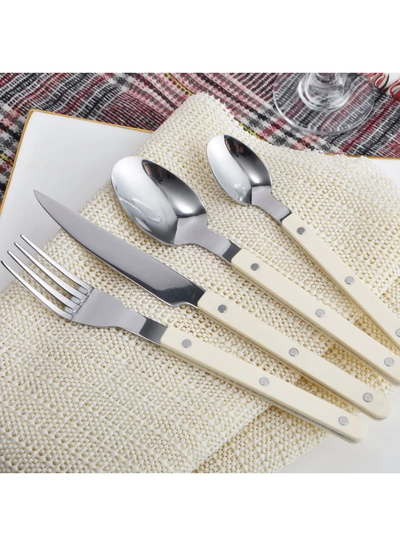 DANUBE HOME Zahra 24-Piece Cutlery Set – Premium Stainless Steel Flatware Set with Forks, Knives, Spoons for Dining and Kitchen, Elegant Durable Design, Ideal for Home, Parties & Restaurants -Serves 6