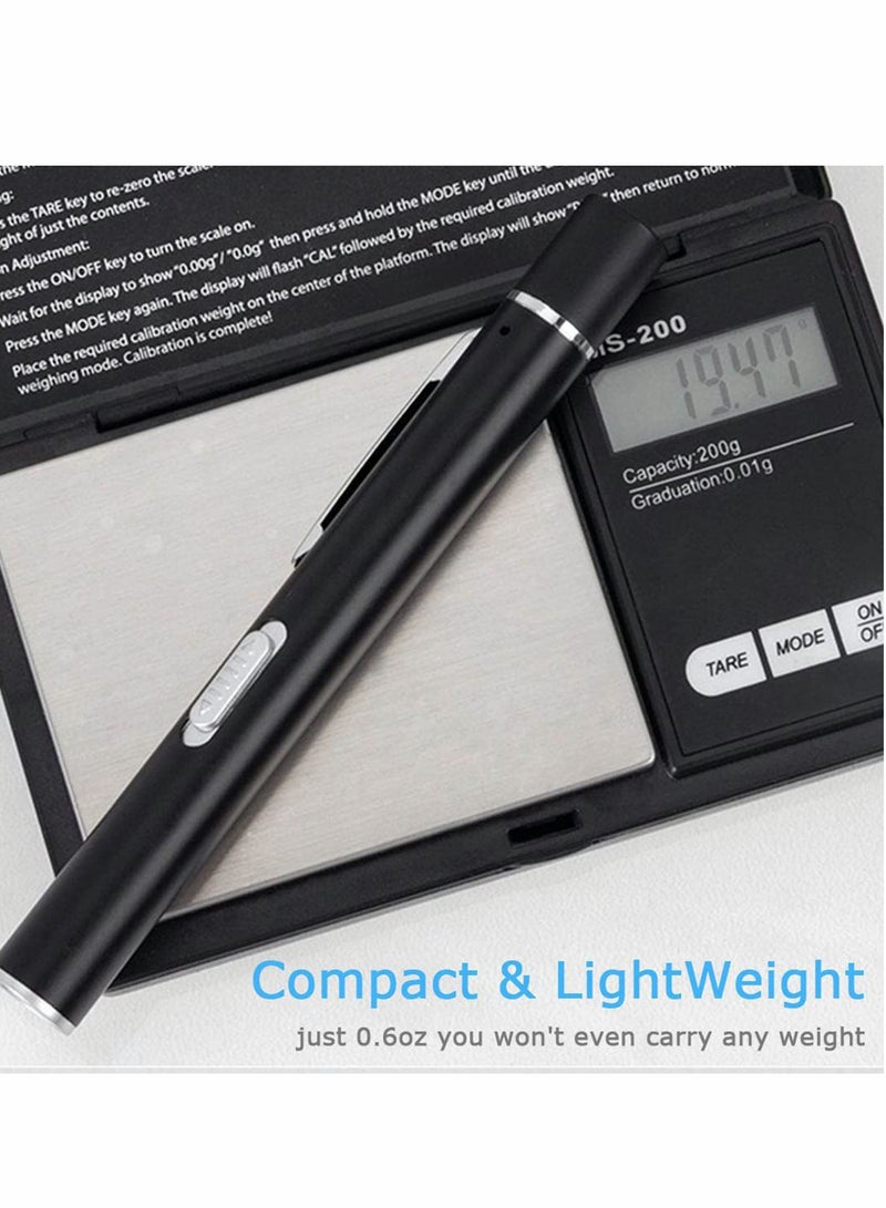 Excefore Pen Torch Reusable, 2 PCS Diagnostic Medical Penlight USB Rechargeable LED Pen Ligh for Nurses Students Doctors, Mini Flashlight with 2 LED Sources, Magnetic Cap, Pocket Clip  - Image 3