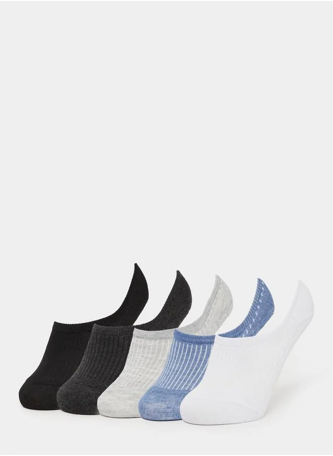 ستايلي Styli Set of 5 - Solid No Show Socks