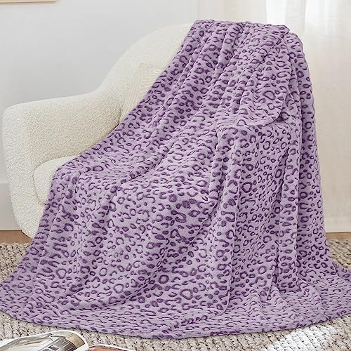 SEEGU Twin Size Blankets for Bed - Lightweight Purple Blanket Throw for Women, Soft Fuzzy Lavender Fleece Bedding for Home Bedroom Dorm Decor 60"x80" - Image 3