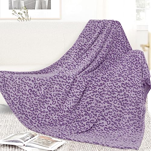SEEGU Twin Size Blankets for Bed - Lightweight Purple Blanket Throw for Women, Soft Fuzzy Lavender Fleece Bedding for Home Bedroom Dorm Decor 60"x80" - Image 1