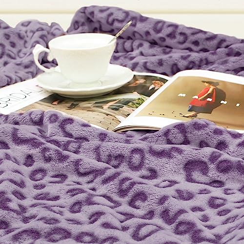 SEEGU Twin Size Blankets for Bed - Lightweight Purple Blanket Throw for Women, Soft Fuzzy Lavender Fleece Bedding for Home Bedroom Dorm Decor 60"x80" - Image 5