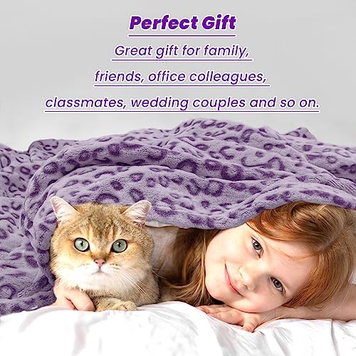 SEEGU Twin Size Blankets for Bed - Lightweight Purple Blanket Throw for Women, Soft Fuzzy Lavender Fleece Bedding for Home Bedroom Dorm Decor 60"x80" - Image 4