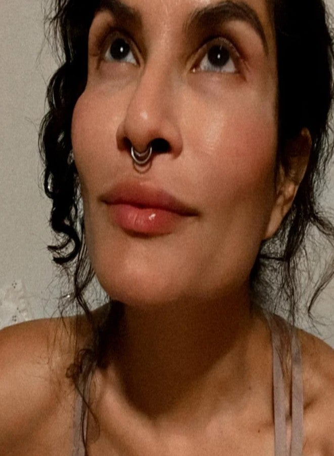 NONTAI 16G Septum Ring Hinged Septum Clicker Nose Ring Septum Piercing Jewelry, 8mm, Stainless Steel, no gemstone - Image 5