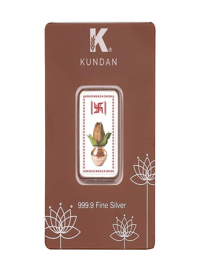 Kundan 20g (999.9) Kalash Silver Colour Bar - Image 3