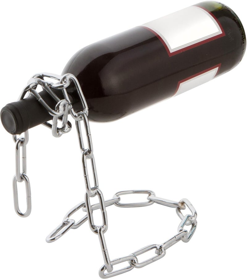 Fantasee Suspending Chain Wine Holder Stainless Steel Magic Wine Rack Wine Bottle Holder Novelty Gift for Kitchen Home Decoration Bronze - Image 4