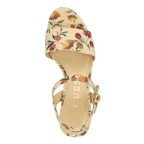 Guess Women's Haldemiy Platform Sandal, Floral 101, 6.5 - Image 2