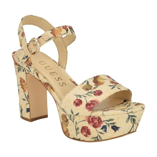 Guess Women's Haldemiy Platform Sandal, Floral 101, 6.5 - Image 1