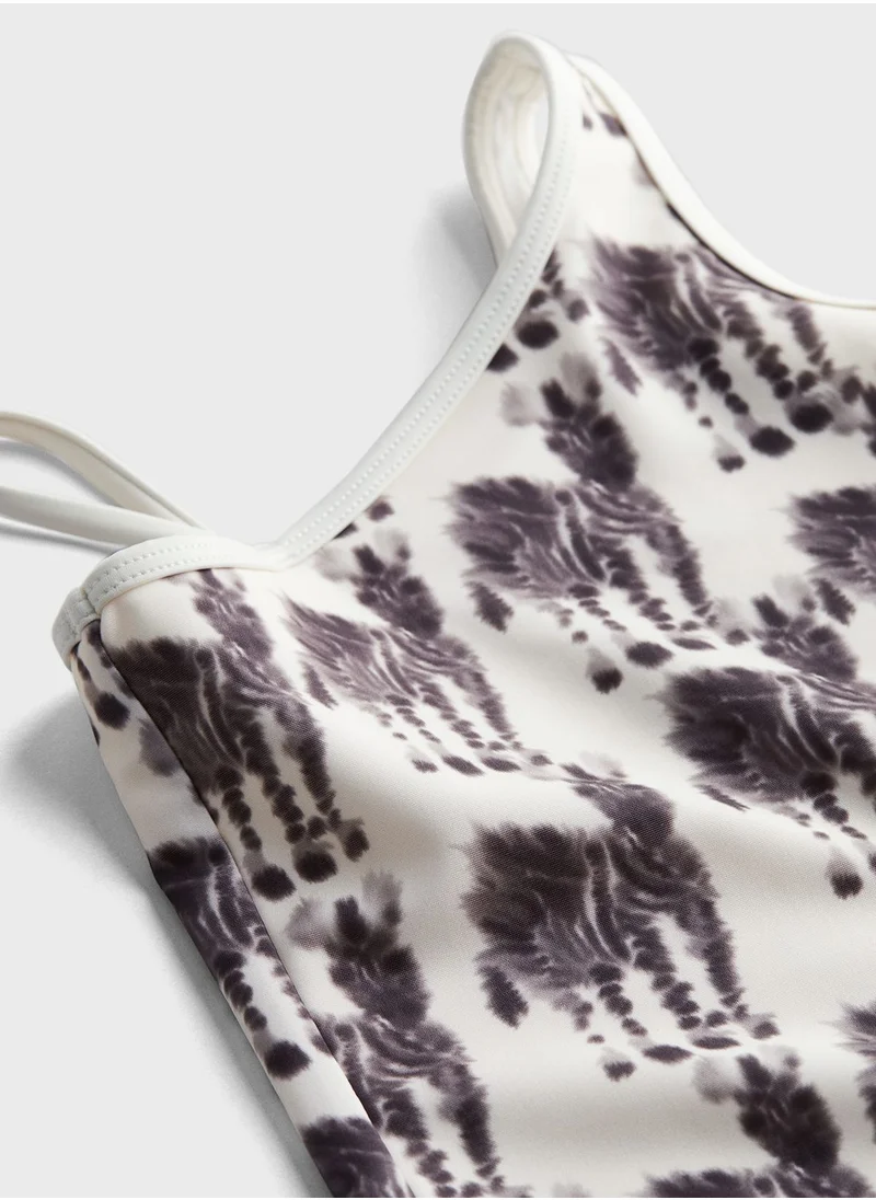 H&M Kids One Shoulder Printed Swimsuit