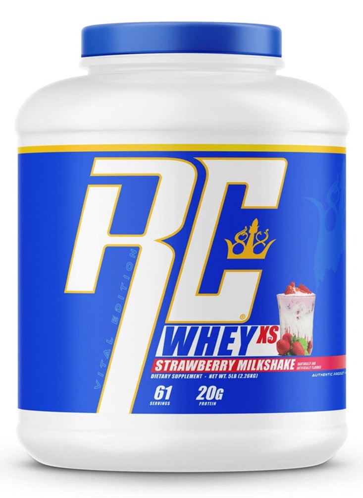 RONNIE COLEMAN Ronnie Coleman Whey XS 60 Servings Strawberry Milkshake 5lb 2.26kg  - Image 1