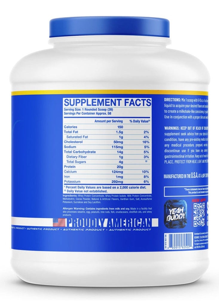 RONNIE COLEMAN Ronnie Coleman Whey XS 60 Servings Strawberry Milkshake 5lb 2.26kg  - Image 2