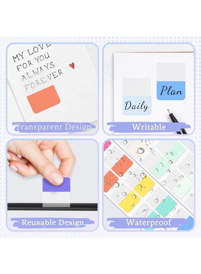 Imeepa 240PCS Sticky Index Tabs, Colored Strip Page Markers, Writable and Repositionable File Tabs Flags for Pages, Reading Notes, Classify Files, 12 Colors（1 inch） - Image 3