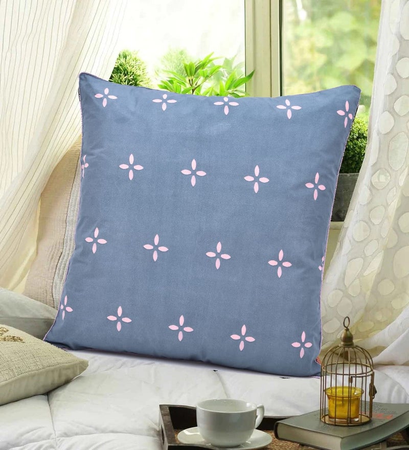 RRC Super Soft Brushed Microfiber Cotton Quilted Cushion Covers 24X24(Inches),Pack of 2, Hidden Zipper Closure Front is Quilted with Soft Microfiber - Image 1