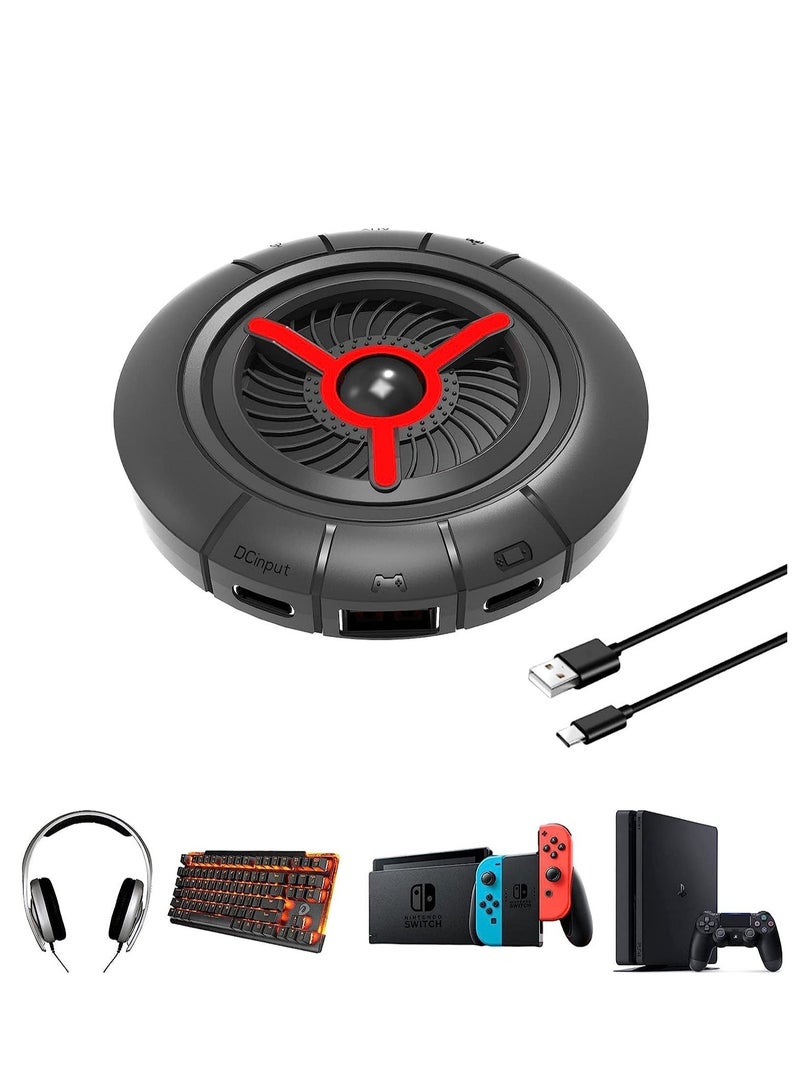 Y&D Wired Keyboard and Mouse Adapter for Nintendo Switch/PS4/PS3/Xbox One/Xbox 360 Host Series & Switch Console, Converter with 3.5mm Headset Mic Port  - Image 1