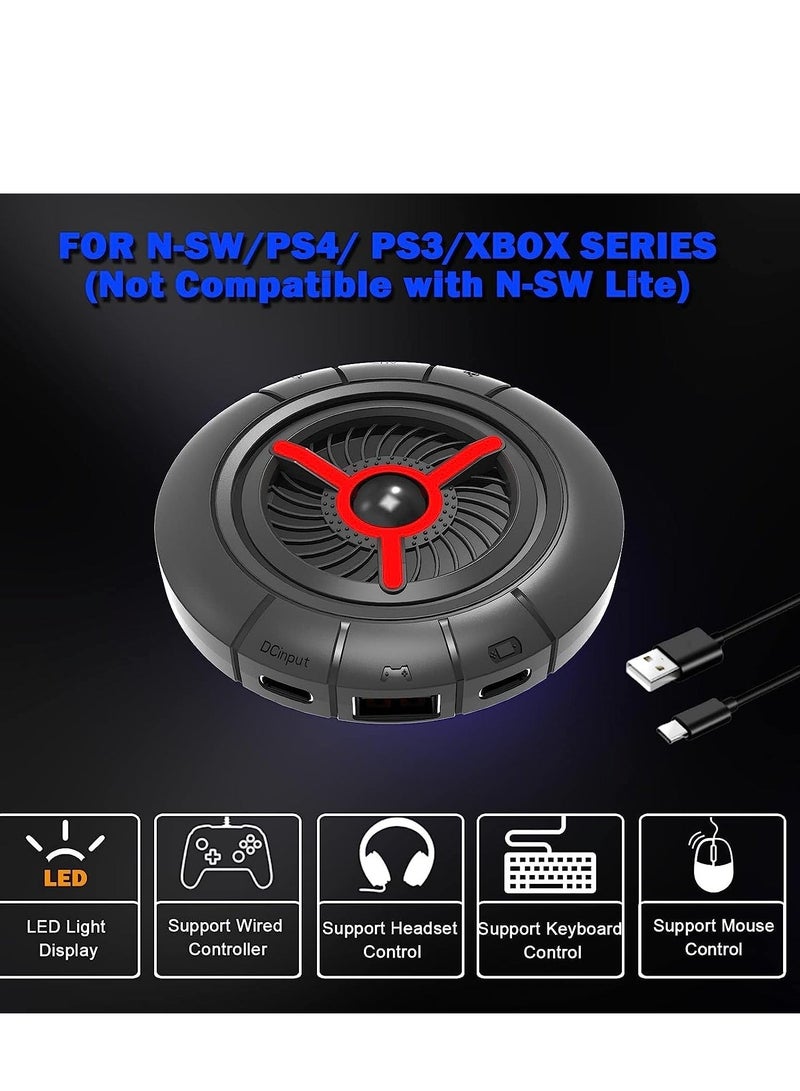 Y&D Wired Keyboard and Mouse Adapter for Nintendo Switch/PS4/PS3/Xbox One/Xbox 360 Host Series & Switch Console, Converter with 3.5mm Headset Mic Port  - Image 2