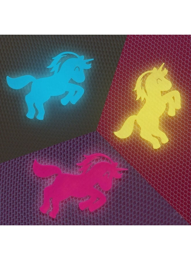 UB-STORE Pink Canopy for Girls Bed with Pre-Glued Glow in the Dark Unicorns - Princess Mosquito Net Room Decor - Kids & Baby Bedroom Tent with Galaxy Lights - 1 Opening Canopy Bed & Hanging Kit Included - Image 4