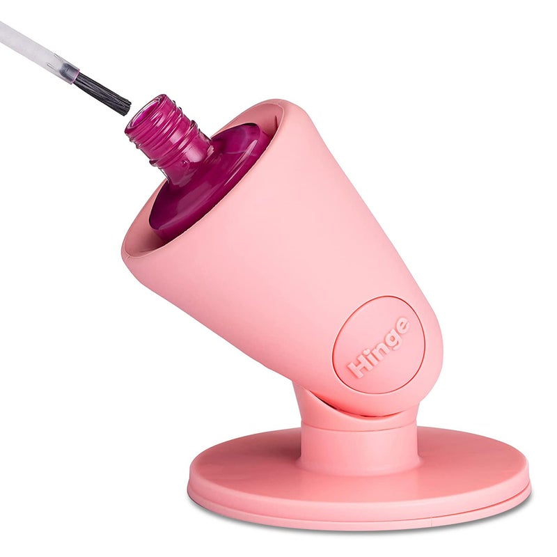 tweexy Hinge Untippable Nail Polish Bottle Holder | Anti-Spill Nail Polish Holder Stand, Tilted, IntelliStick Airlock Suction | Fingernail Painting, Nail Art Tools | Nail Polish Accessories (Lilac) - Image 1