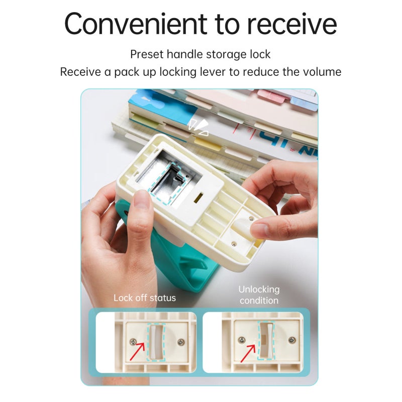 Label Puncher: White ABS + Zinc Alloy - 0.7mm Cutting Thickness Locking Mechanism Label Puncher Tool for Office, School, Home Craft & Organization Use - Image 2