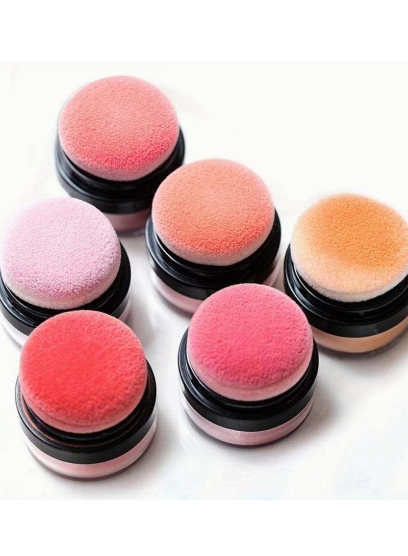 ILISYA Silky and Nourishing Nude Makeup Blusher Powder for Cheeks: Brightens Complexion, Sculpts Facial Contours. Mushroom Head Design Integrates Highlighter and Contour for a Natural and Three，dimensional Makeup Look（PEACH POLLEN） - Image 2