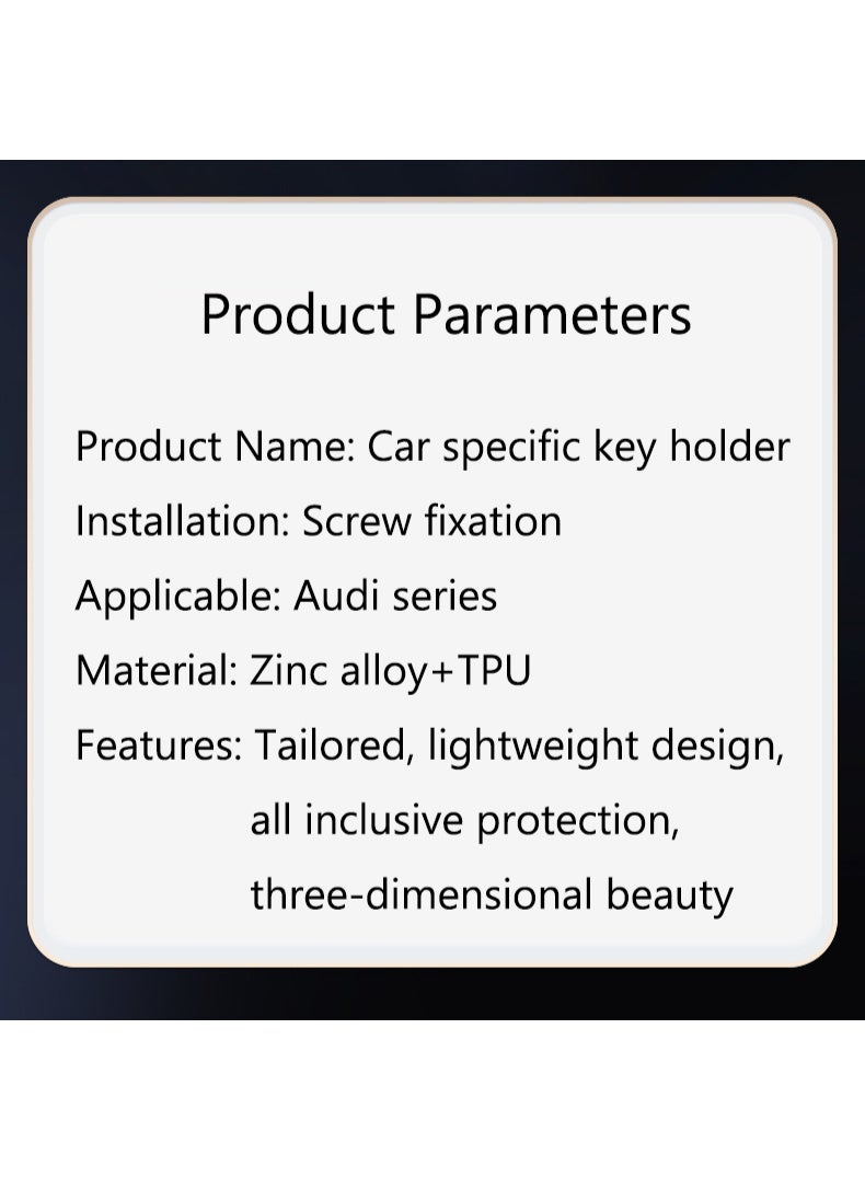 أودي قشرة مفتاح السيارة الفاخرة مناسبة لعام 2025 أودي A4L2024 Q5L / A3 / A5 / Q7 / A8 / A7L حالة قشرة مفتاح السيارة المعدنية الراقية - Image 3