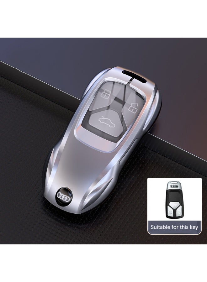 أودي قشرة مفتاح السيارة الفاخرة مناسبة لعام 2025 أودي A4L2024 Q5L / A3 / A5 / Q7 / A8 / A7L حالة قشرة مفتاح السيارة المعدنية الراقية - Image 1