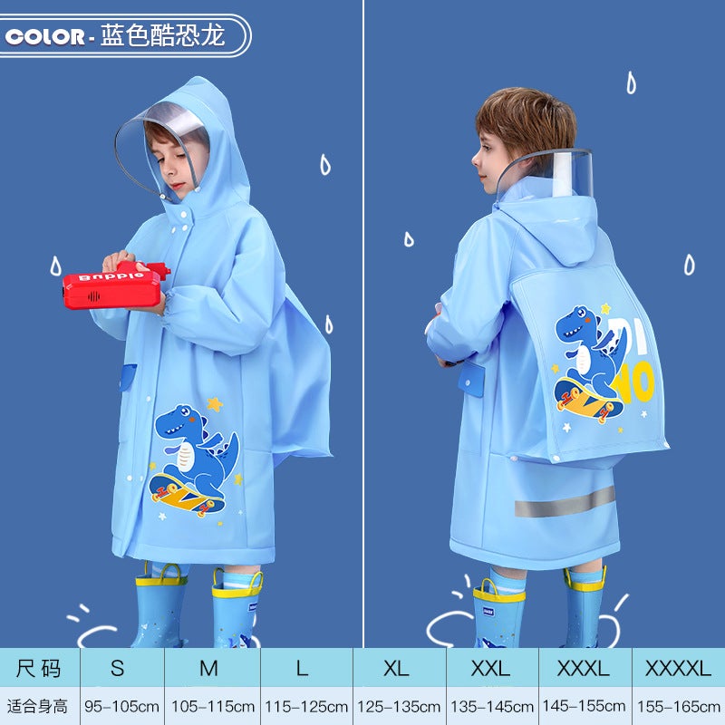 Children'S Raincoat Boys Girls Kids Full Body Kindergarten Girls Elementary School Boys Poncho - Image 1