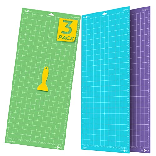 HTVRONT Cutting Mat for Cricut 3 Pack Cutting Mat 12x24StandardGrip LightGrip StrongGrip for Cricut Explore Air 2AirOneMaker Variety Adhesive Sticky Cutting Mats Accessories