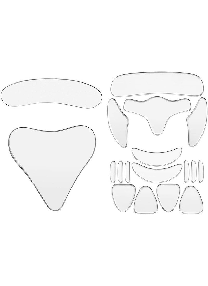 Beirui - Wrinkle Patches, Face Lift Patches, Chest Wrinkle Patches, 18 Reusable Silicone Chest Wrinkle Patches, Silicone Neck Wrinkle Patches Forehead Patches Set - Image 1