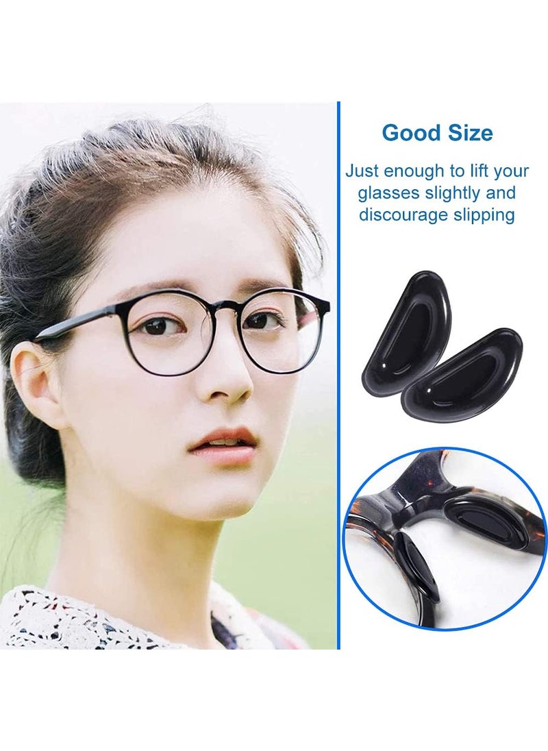 Mmobiel MMOBIEL 12 Pair Universal Eyeglass Nose Pads Replacement Soft Silicone Air Chamber AntiSlip Nose Pad Cushion for Glasses Eyeglass Sunglasses  Black  - Image 5