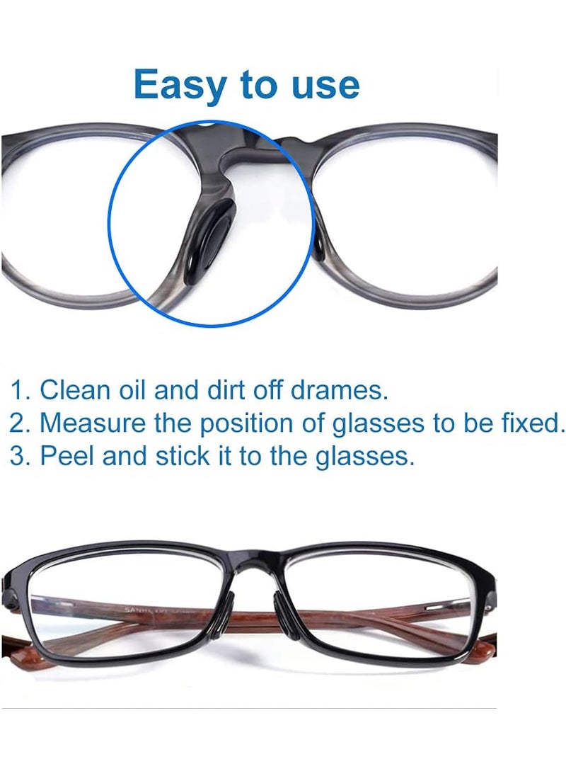 Mmobiel MMOBIEL 12 Pair Universal Eyeglass Nose Pads Replacement Soft Silicone Air Chamber AntiSlip Nose Pad Cushion for Glasses Eyeglass Sunglasses  Black  - Image 3