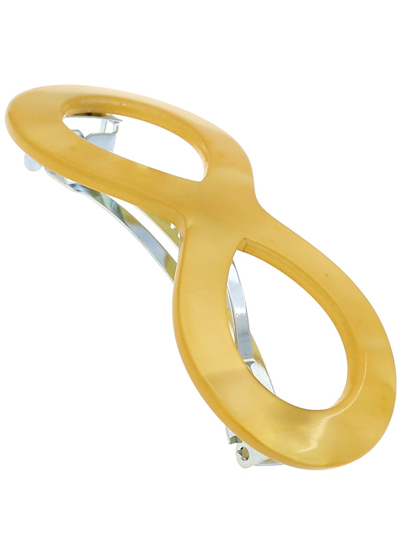 CAMILA - Camila Paris CP3414 French Hair Barrette Clip for Girls, Handmade, Yellow, Strong Hold Grip Hair Clips for Women, No Slip and Durable Styling Girls Hair Accessories, Made in France - Image 1