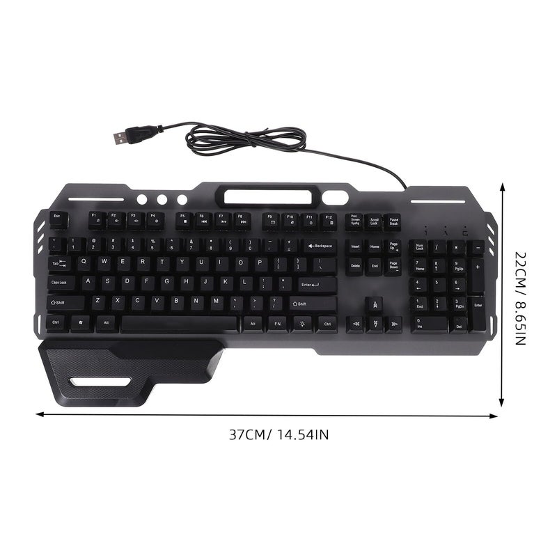 USB Wired Backlit Gaming Keyboard 104 Key Ergonomic Anti Ghosting For PC Office - Image 3