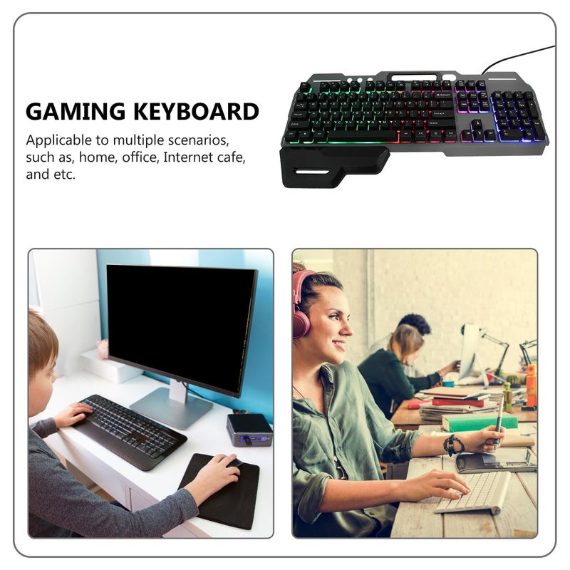 USB Wired Backlit Gaming Keyboard 104 Key Ergonomic Anti Ghosting For PC Office - Image 4