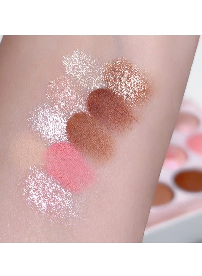 الواحة-TH لوحة ظلال العيون متعددة الألوان مع 9 ألوان فراولة 01 - Image 3